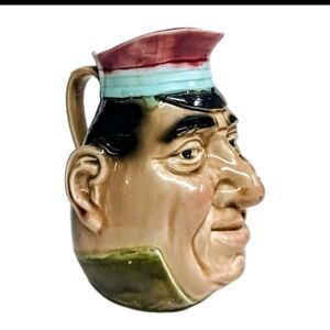 Vintage Marked 78911 Ceramic Toby Character Jug Head Face Pitcher Approx 7 Inch